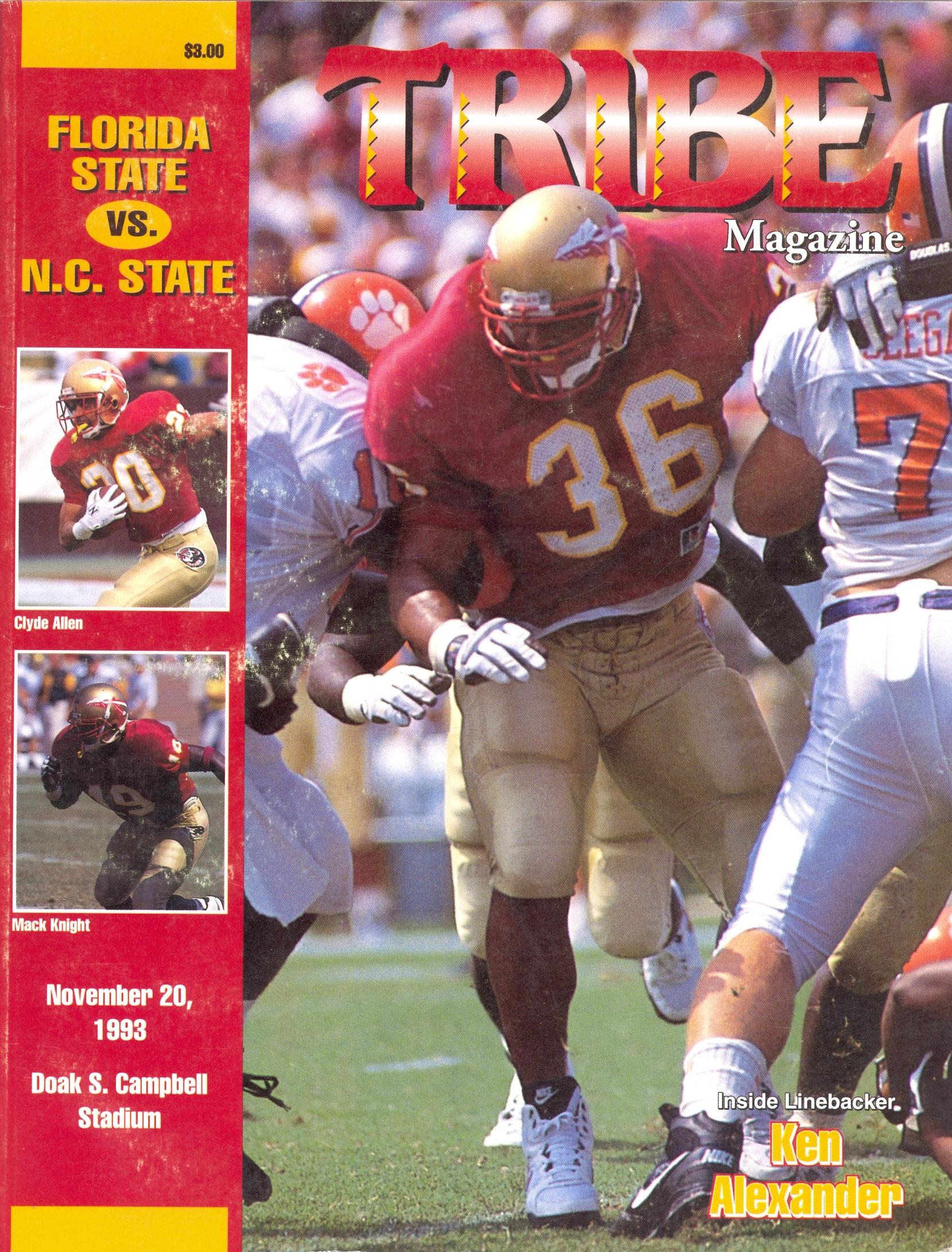 1993 Scott Bentley Florida St Seminoles Sports Illustrated NO LABEL August 30 